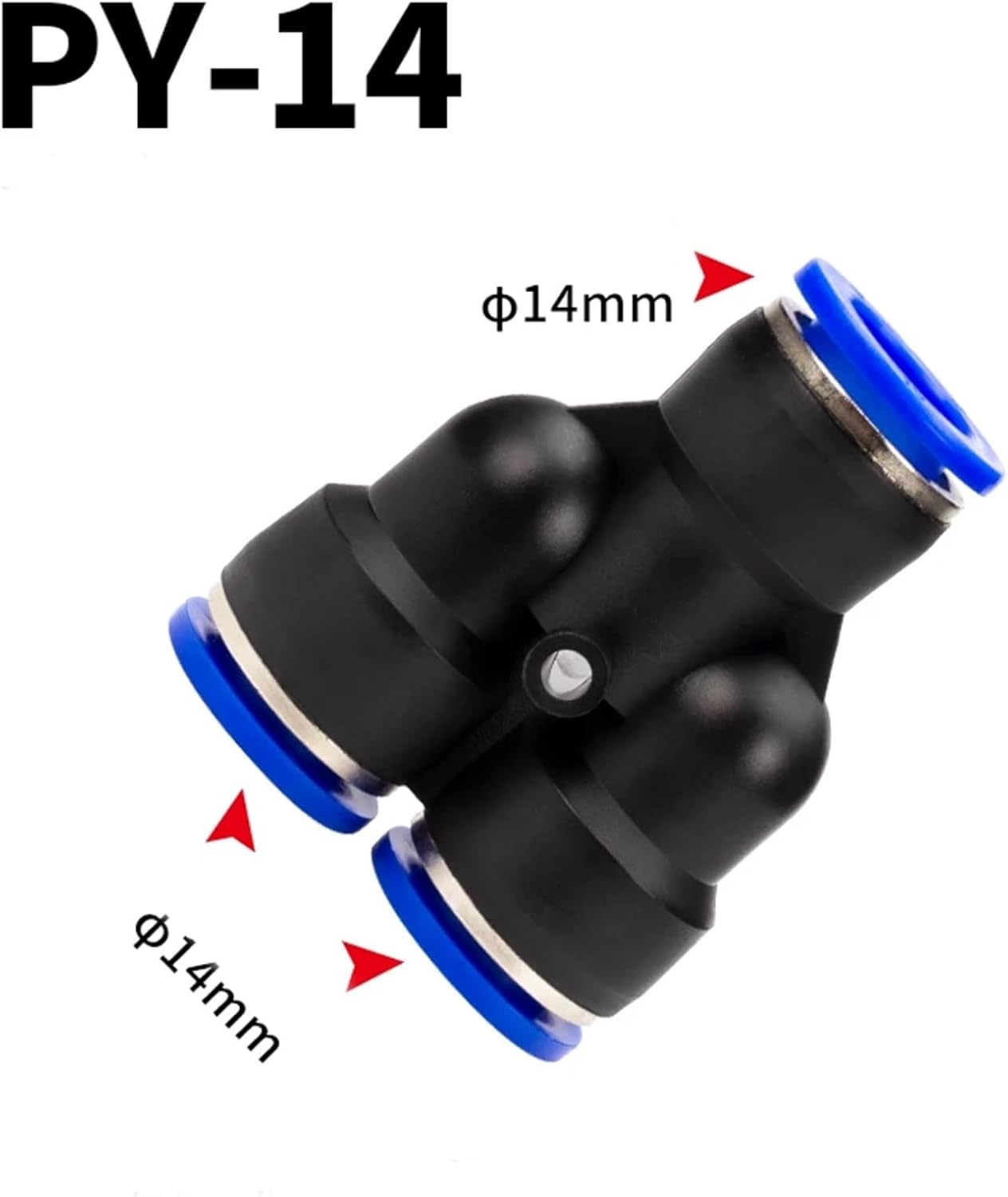 Pipe Fittings Plastic Pneumatic Connector Fitting Quick Push For Air Water Connecting PY PW Connect 4 6mm 8mm 10mm 12mm Y Shape(PY-14)