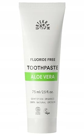 Organic Aloe Vera Toothpaste- Made in Denmark by Urtekram, 75 Ml.