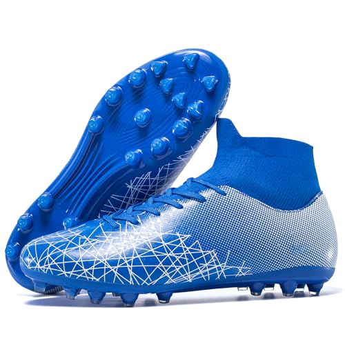 Unisex Adult Soccer Cleats Professional Soccer Shoes High-Tops Breathable Athletic Turf Outdoor Indoor Mens Spikes Shoes