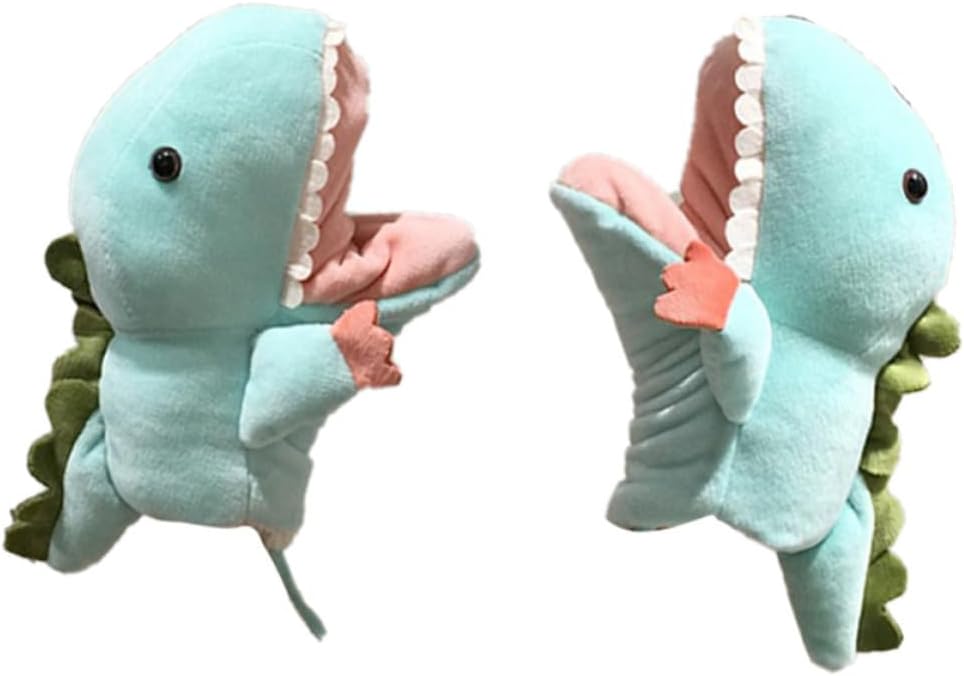 Dinosaur Winter Mittens with String Plush Cotton Gloves