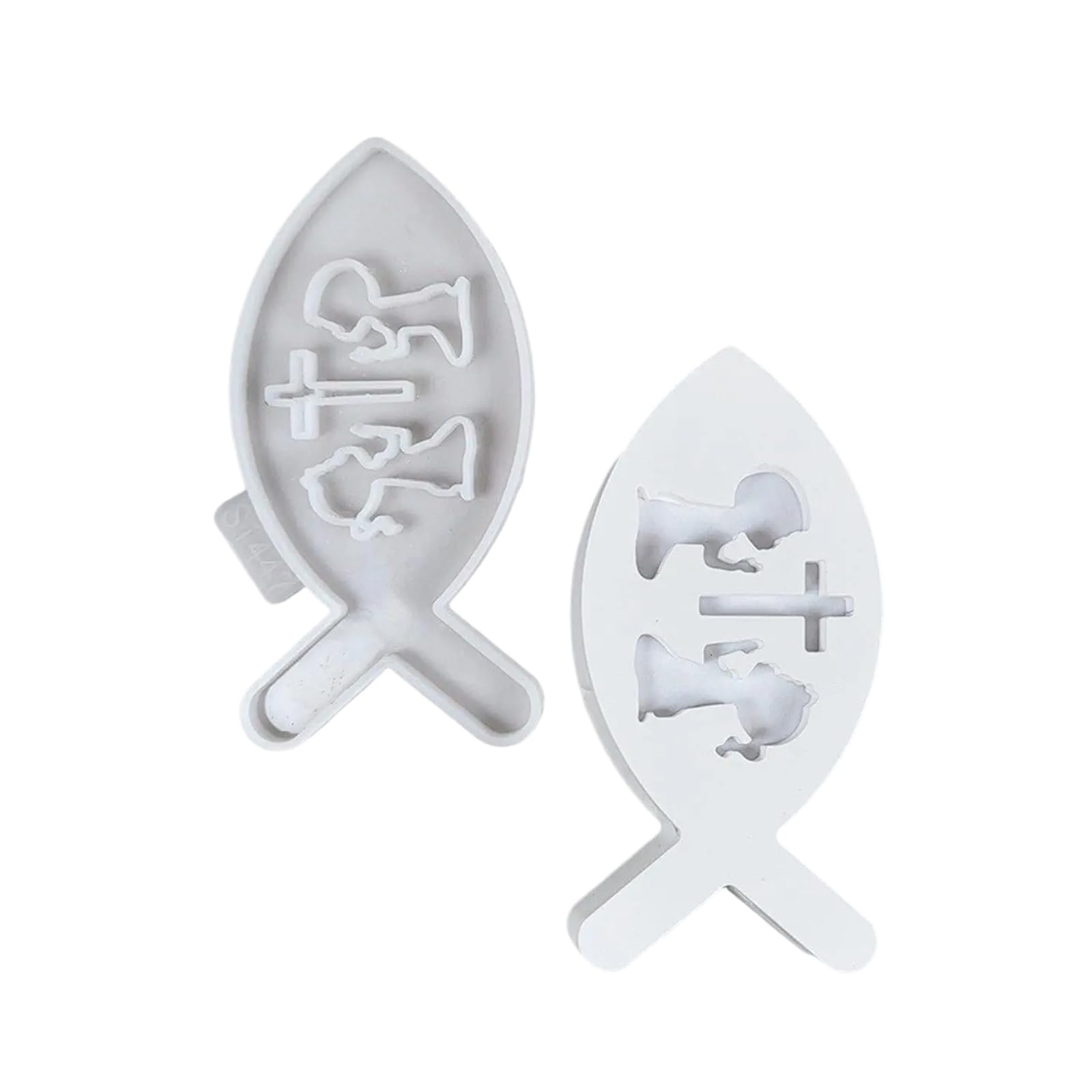Tsophreniq Hollowed Fish Shape Silicone Molds for Making Candlestick Tealight Holder Sea Creature Fish Silicone Stand Molds Set