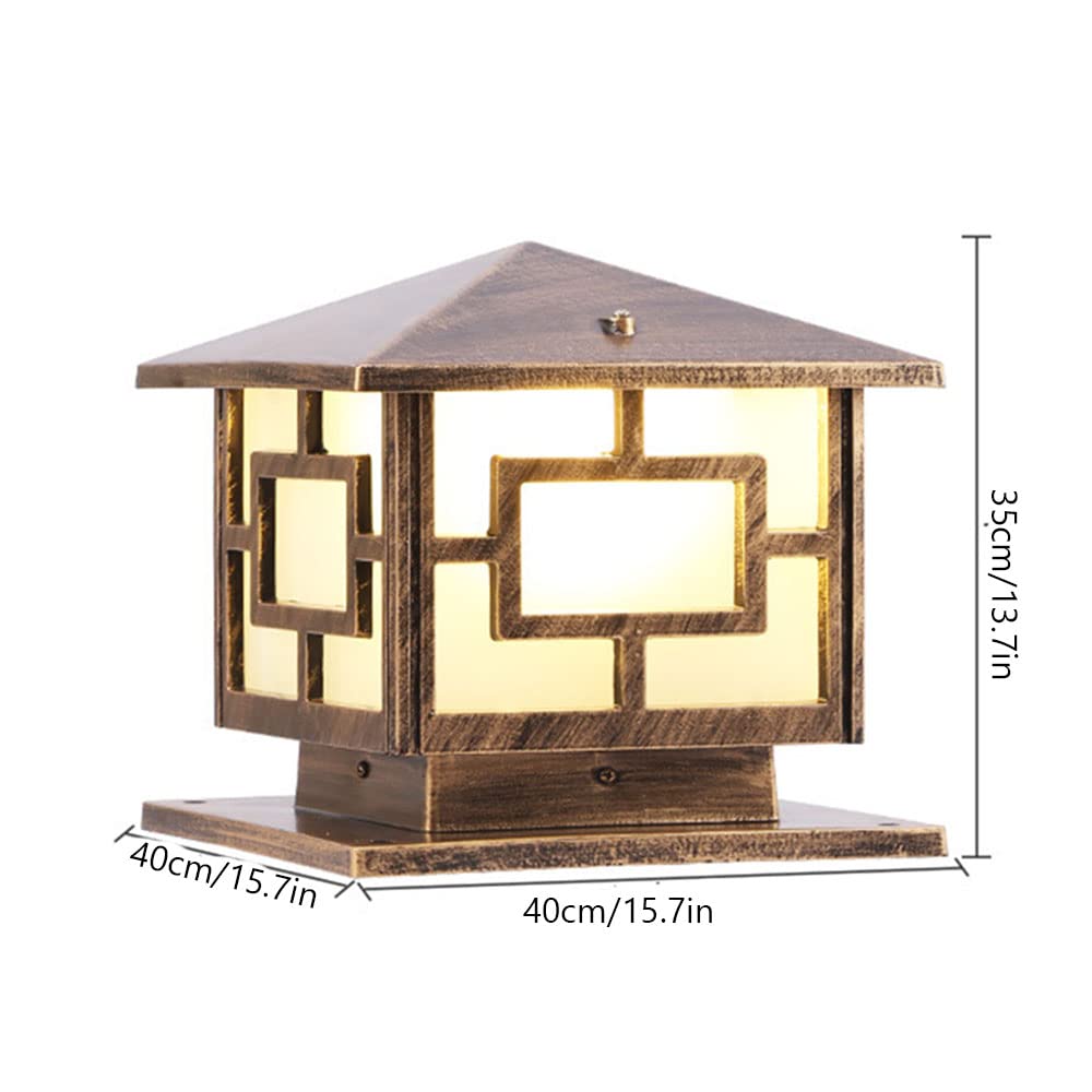 Luci da Esterno in Stile Paesaggio, con Paralume in Acrilico Impermeabile IP54, per Recinzione da Cortile, Regolabili, per Decorazioni da Giardino, Adatte a Pali.
