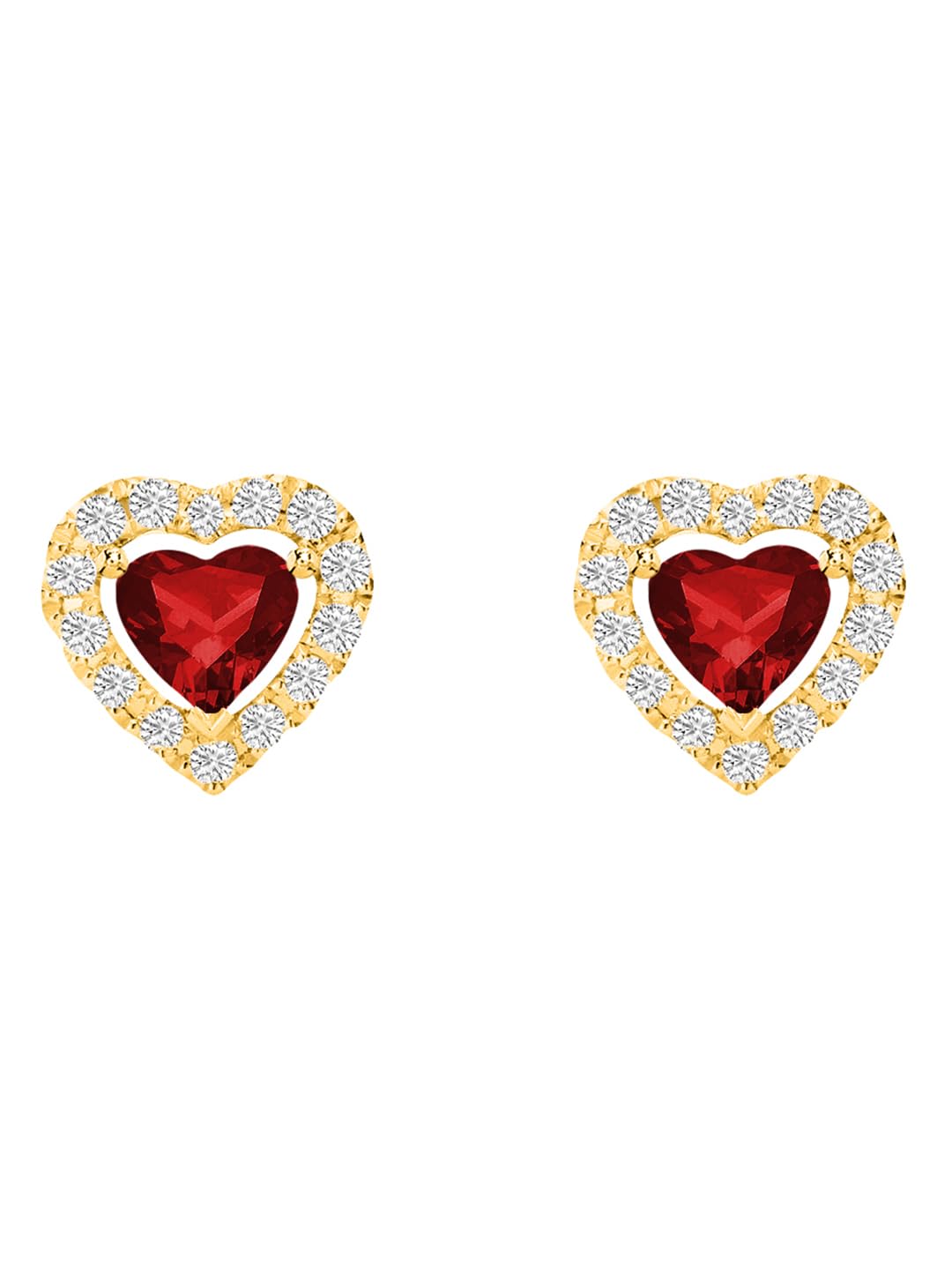 MINUTIAE Gold-Plated Contemporary Stud Earrings for Womens & Girls | Heart Shape Earring | Fashion Jewellery MNT0471RD_G (B0DD5FVTCV) Amazon Price History, Amazon Price Tracker