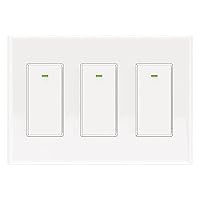 Vista 1 de Smart Light Switch Compatible with Alexa and Google Assistant, WiFi Controlled, Schedule and Remote Access, Neutral Wire Required