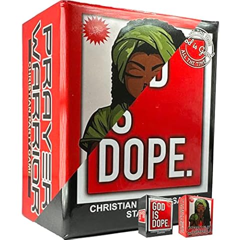 Faith-Filled Fun Pack: Prayer Warrior Bible Trivia Charades & God Is Dope Conversation Starters - Ideal Christian Gifts for Men, Women, Couples, and Families - Boost Your Bible Knowledge & Fellowship Cover