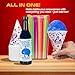 Blue Raspberry and Cherry Snow Cone Premium Syrup Party Kit - Includes Two 12.7 oz Syrups, 50 Straws and 25 Cups