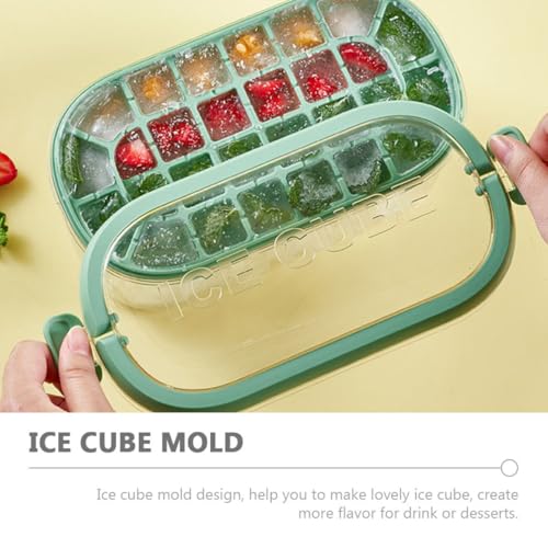 Molde de silicona para cubitos de hielo con tapa y contenedor miniatura 3