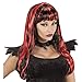 Produktbild Widmann 93321 Perücke mit Strähnen, schwarz/rot, One Size