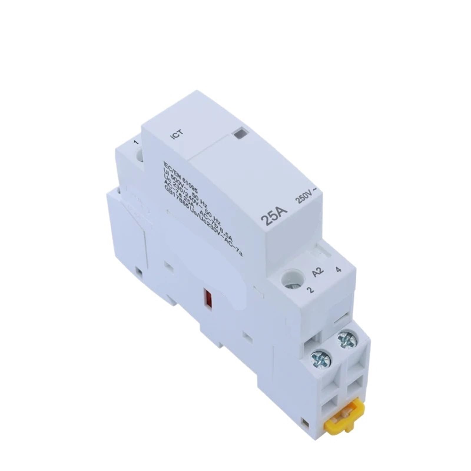 QfUxYYSLD 5pcs Modular Household Contactor 220V iCT 2P 16A 20A 25A 2NC 2NO 1NO 1NC 50/60Hz(Auxiliary 2NO)