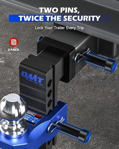 Image of Orion Motor Tech 2 Pack Locking Hitch Pin, Fits 2 inch 2.5 inch 3 inch Receiver with 5 /8 inch Diameter Hitch Lock, Anti-Theft Steel Hitch Pin Lock with Key for Class V IV III, Anti-Rattle Trailer Hitch Pin
