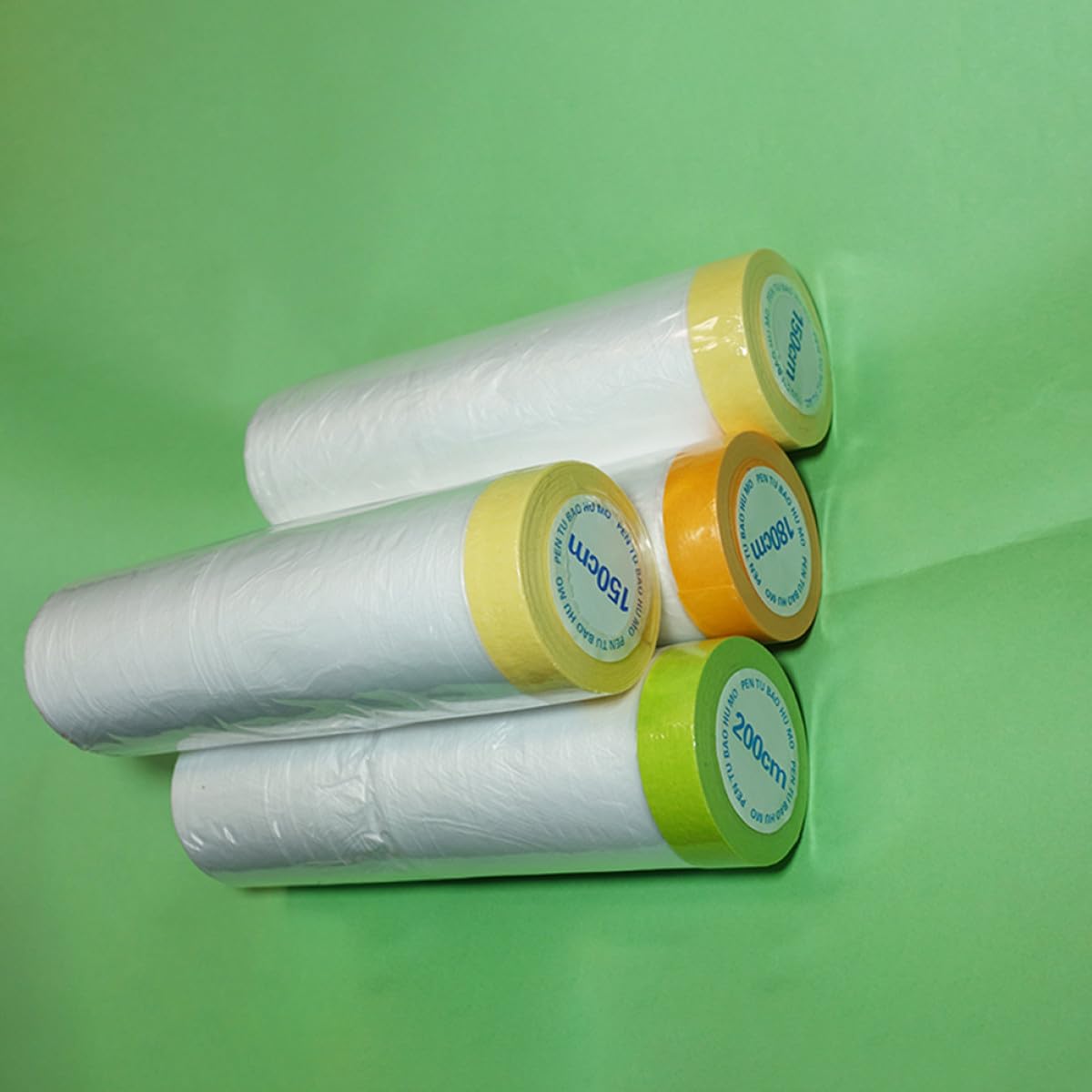 LIFKOME Schutzfolie für Autolackierung und Möbel Abdeckpapier aus Strukturiertem Papier mit Schwacher Klebkraft 6 Rollen Leichte Abdeckfolie zum Streichen und Renovieren