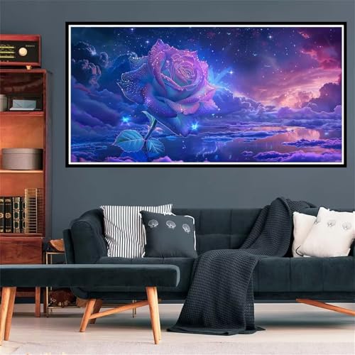 5D Diamond Painting Kit Completo Rose, DIY Diamond Painting Lago Modello Progettare, Round Diamantini Crystal Art Bambini Paintings Kit, 90x180cm Pittura Diamante for Home Decor, Regalo Uomo Z-1208