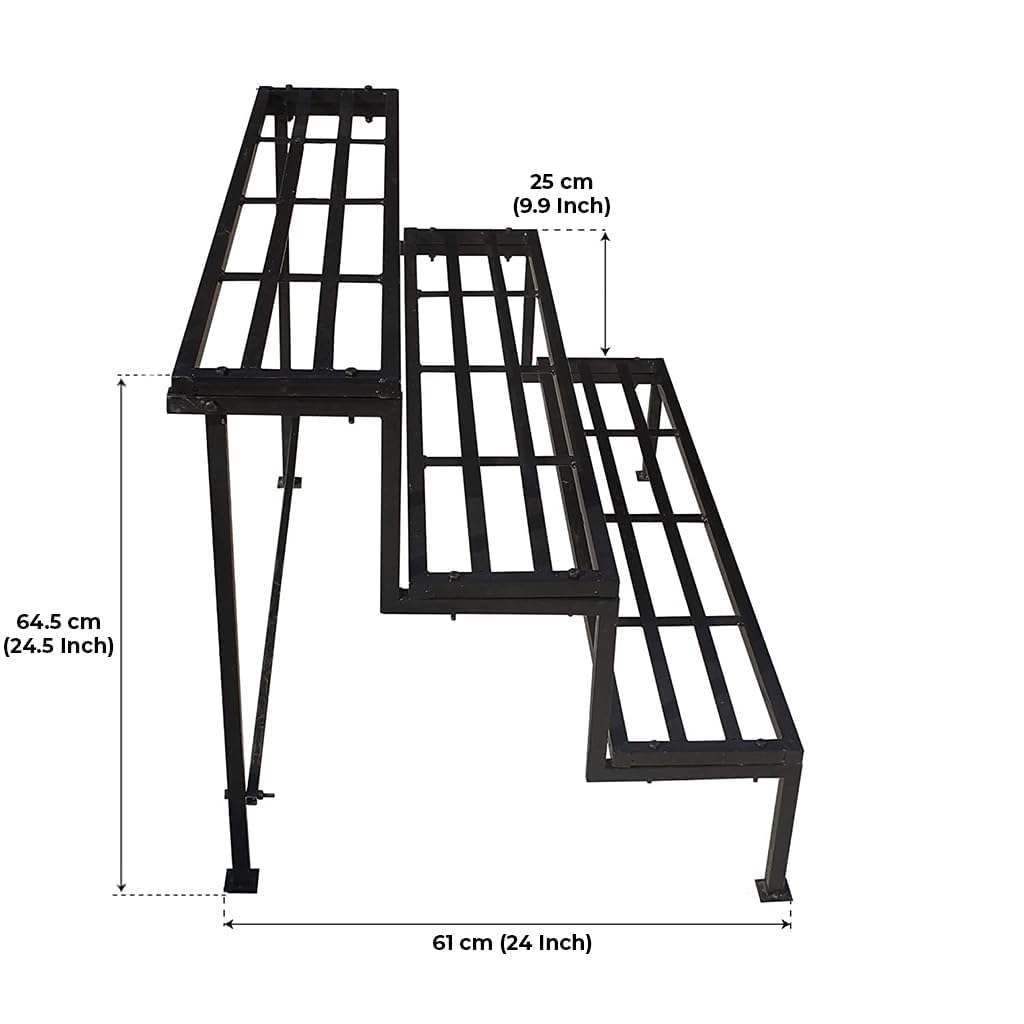 Stylish Black Plant Stand - Indoor & Outdoor -3