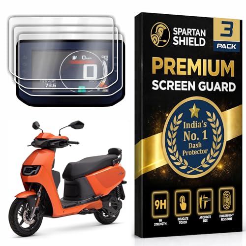 Image of Spartan Shield [3 PACK] Screen Guard For Hero VIDA VX2 GO 2026 Electric Scooter || 4.3 Inch Color LCD Display Protector || Anti Scratch | Water Resistant | HD Clear | VX2Go EV Bike Accessories 2025 [NOT TEMPERED GLASS] [NOT FOR VX2 Plus]
