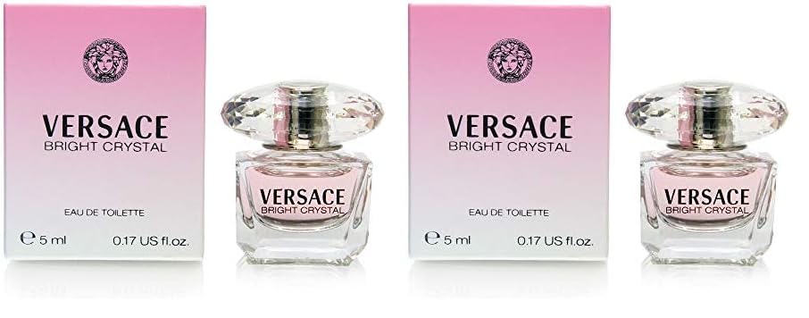 Versace. Bright Crystal Eau de Toilette Mini for Women, 0.17 Ounce (Pack of 2)