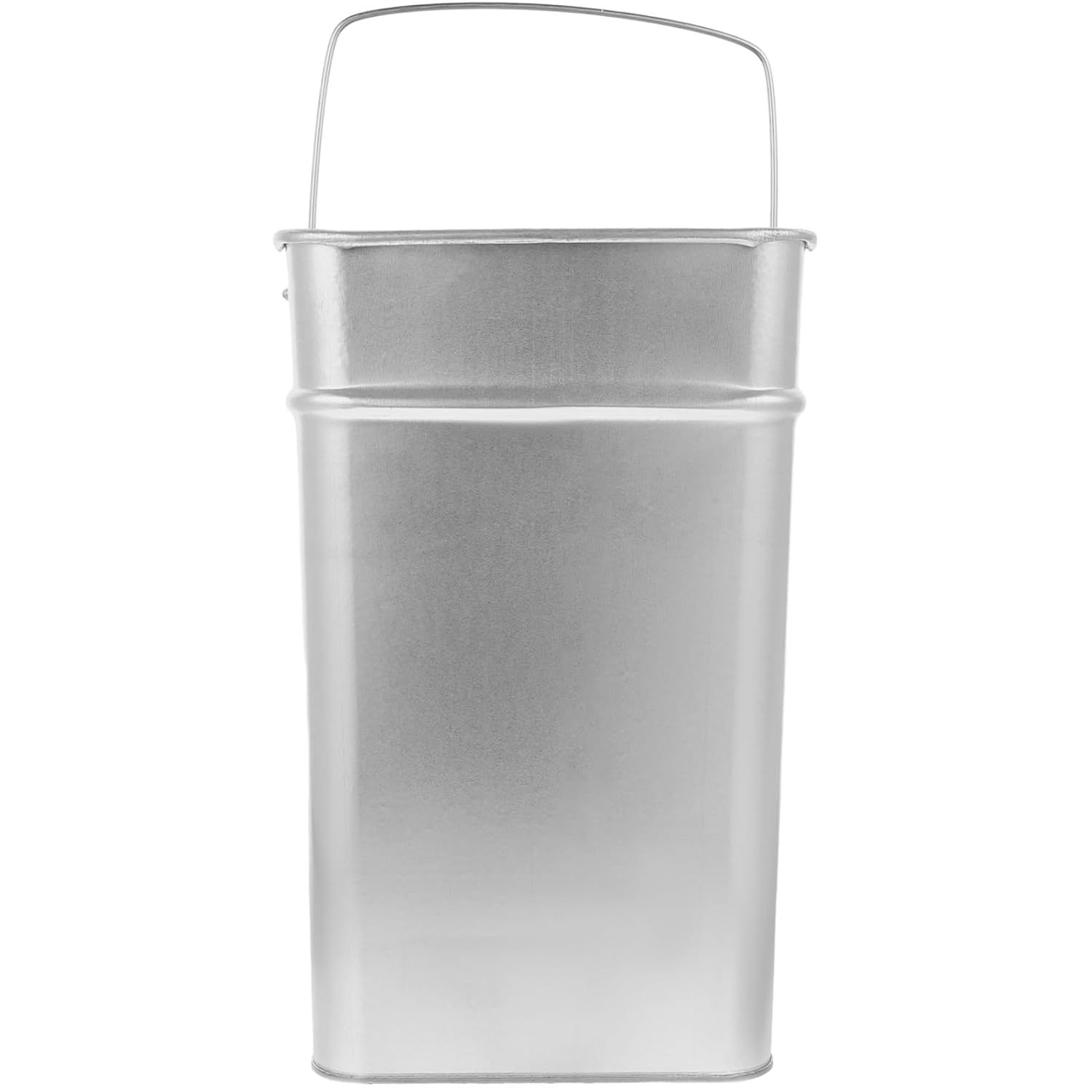 Easy Clean Metal Trash Bucket Large Capacity Outdoor Trash Can Handle for Home