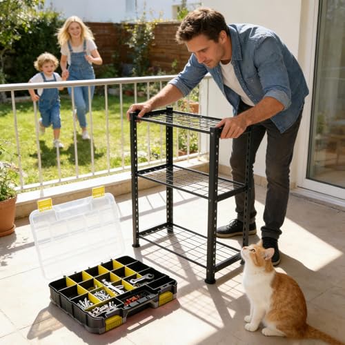 Boite de rangement pour vis et clous avec 34 cases modulables - 3
