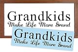 Grandkids Make Life More Grand Stencil for Painting Wood Signs, Reusable & Sturdy