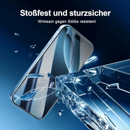 NEW'C für iPhone 18 Pro Max für Panzerglas Schutzfolie mit Montagehilfe – Ansicht 6