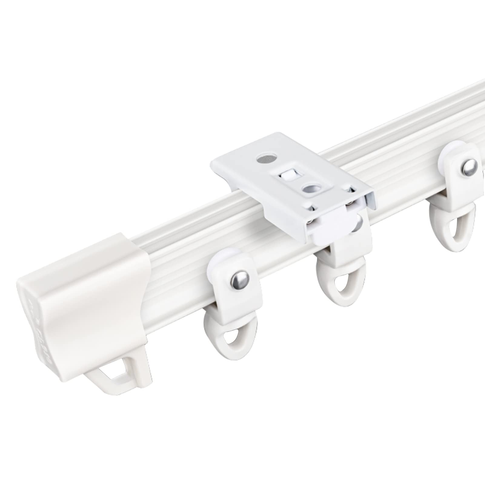 SFNIOKFG Flexible Sliding Curtain Track Rail, Room Dividers/Wall Divider White Curtain Rods, Wall/Ceiling Mounted Shower Curtain Rod, 100-800 cm Long (Color : Ceiling Mount, Size : 110cm/3.