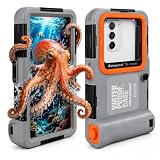 Upgrade Underwater Phone Case for Snorkeling, [50ft/15M] Professional Diving Waterproof Phone Case for Galaxy S10-S26 Plus/Ultra, A21-A56, Moto G Power/G 5G/G Stylus 5G, Underwater Photo & Video[Grey]