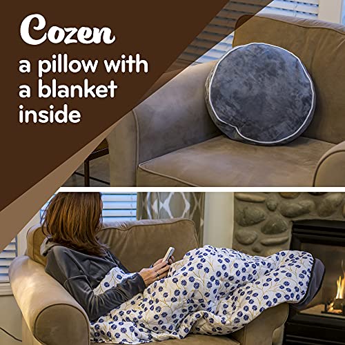 Portable Travel Pillow Blanket - Throw Pillow Converts To Blanket - 2 In 1 Combo, Soft, Fleece And Space Saving, For Home, Car Travel, Air Travel, Picnics, Hotel, Camping And Backpacking #TOP1