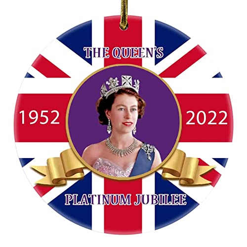 Queen Elizabeth II Platinum Jubiläum Souvenir Ornament, Acrylkönigin Gedenkmünzen Elizabeth II Jubiläumskollektion Charm Porträt-Charms, mit ihrer Majestät der Königin Cover
