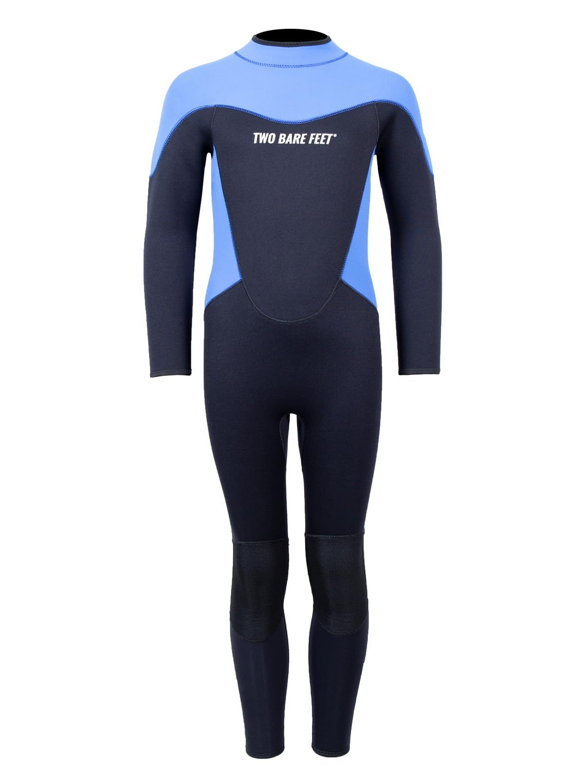 Two Bare Feet Kids SupaFlex 5/4mm Neoprene Winter Wetsuit – Thick, Full Length, Warm & Flexible Design for Cold Water Surfing, Diving, Swimming & Watersports (SupaFlex 5/4mm Cornflower Blue, XL)
