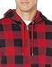 Amazon Essentials Men's Full-Zip Fleece Hoodie (Available in Big & Tall), Black Red Buffalo Plaid, X-Small