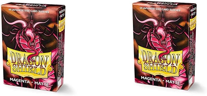 2 Packs Dragon Shield Matte Mini Japanese Magenta 60 ct Card Sleeves Value Bundle! …