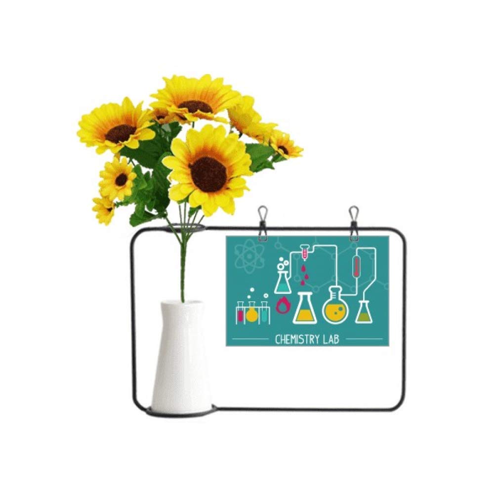Outil de réaction chimique et vases de tournesol artificiels déco