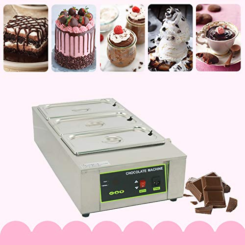 Fuente de chocolate eléctrica 3 tanques 26.45 lbs miniatura 4