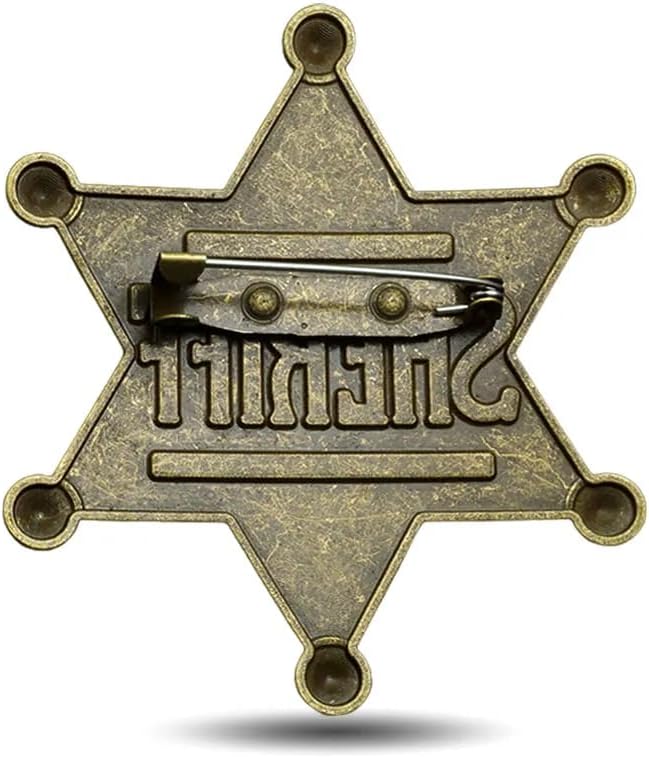 Miniatura 4 de iMagitek Paquete de 2 insignias de Sheriff Mental Western de 2.6 pulgadas para suministros de fiesta de niños, premios de carnaval escolar, rellenos