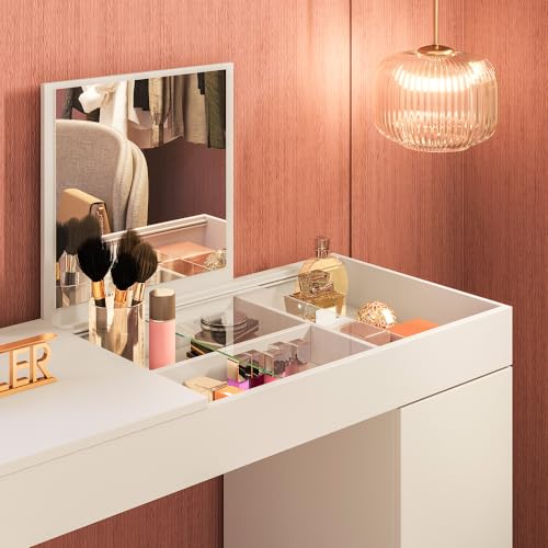 Penteadeira Escrivaninha Madrid Branco/Cinamomo Mel - Mobler