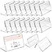 SOLUSTRE 48pcs Mini Acrylic Sign Holder L Shaped Display Stand Double Sided Clear Plastic Table Top Name Card Price Tag Lable Display Stand