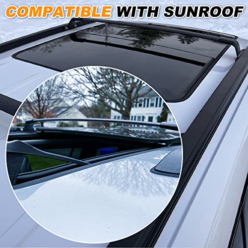Image of 300lb Roof Rack Cross Bars Fit for 2021-2026 Jeep Grand Cherokee L 3-Row & 2022-2026 Jeep Grand Cherokee 2-Row, No-Drill All-Aluminum Crossbars for Roof Box, Kayak, Bike, Cargo & Accessories