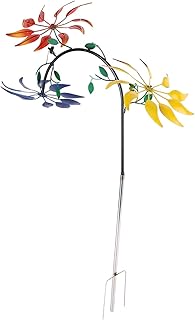 Multi Colored Flowers Wind Spinner, Rainbow Flowers Wind Spinner Colorful Floral Wind Spinner Multicolored Blossoms Wind Spinner Flower Garden Wind Spinner Vibrant Flowers Wind