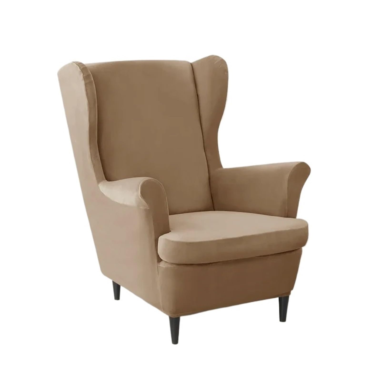 GCYEIDMA Wing Chair Slipcover 2pcs/set Wingback Chair Covers Stretch Wing Armchair Cover with Seat Cushion Elastic Sofa Slipcovers Home Decor(A2 Wingchair Cover)