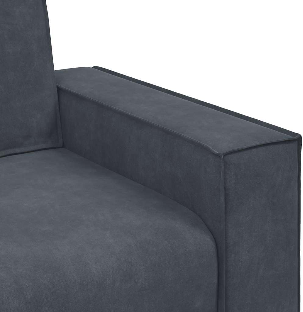 2-Seater Sofa Dark Grey Velvet 47.2 in Width Durable Living Room Furniture