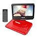 TENKER 9.5" Portable DVD Player with Swivel Screen, Rechargeable Battery and SD Card Slot & USB Port