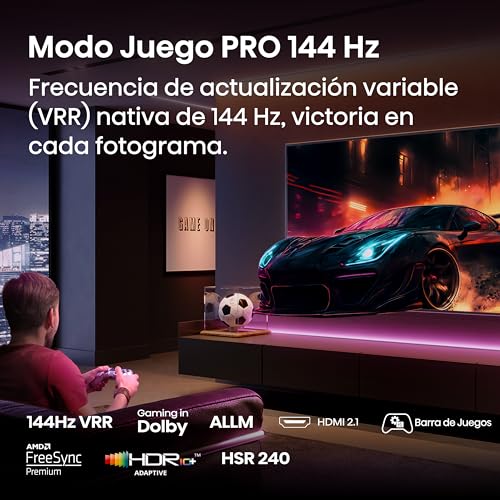 Miniatura 4 de Hisense 65E7Q Pro - QLED Smart TV, Gaming TV, Modo Juego Pro 144Hz, AMD Freesync Premium Pro, Dolby Vision IQ + Dolby Atmos, Hi-Concerto, Procesador Hi-View Engine