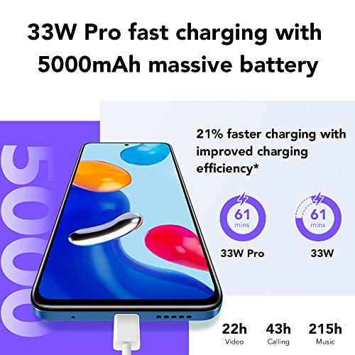 Xiaomi Redmi Note 11 - Smartphone 4GB + 128GB, 6,43" FHD+ DotDisplay, Snapdragon 680, 50 MP Quad-Kamera, Dual-SIM (Twilight Blue) – Bild 3