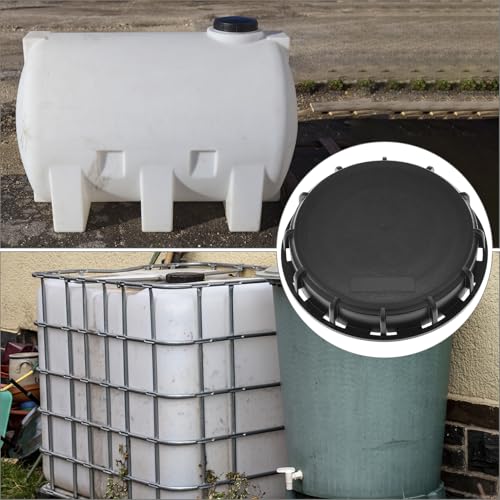 QWORK Black 6" Solid Cap Compatible with Mauser IBC Tote - High Density Polyethylene (HDPE) - Industrial-Grade Secure Seal - Resistant to Impact and Harsh Chemicals by QWORK - Image 5