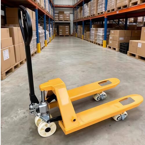 Martinetto idraulico per pallet, capacità 2000 kg, carrello manuale manuale per spazi ristretti, movimentazione di materiali pesanti con ruote in acciaio resistente