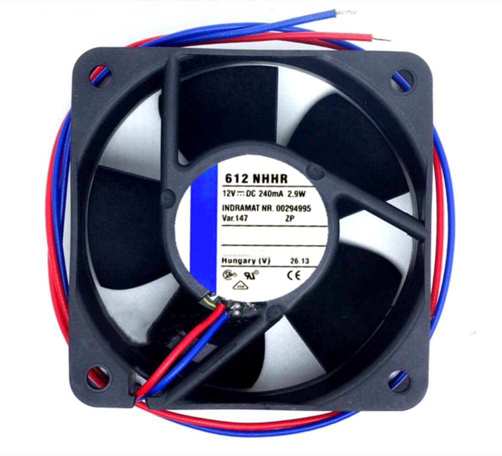612 NHHR 12VDC 240mA 2.9W 60X60X25mm 2-Wire Cooling Fan 6025mm 612NHHR