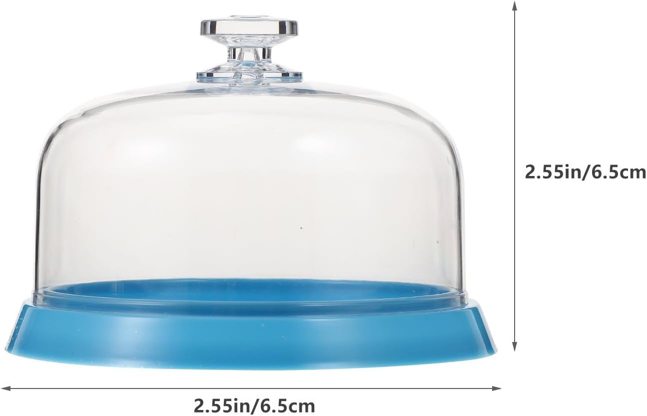 5pcs Blue Plastic Watch Movement Cover with Dustproof Tray