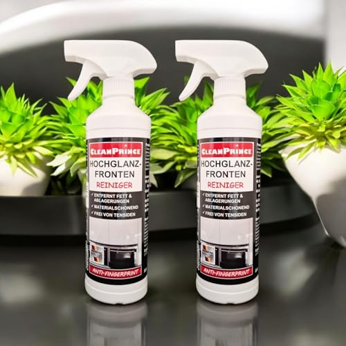 2 x 500 ml High Gloss Front Cleaner | Kitchen Front Cleaner Cleanprince High Gloss Furniture Kitchen Cleaner Front Cleaner High Gloss Cleaner High Gloss Doors Kitchen