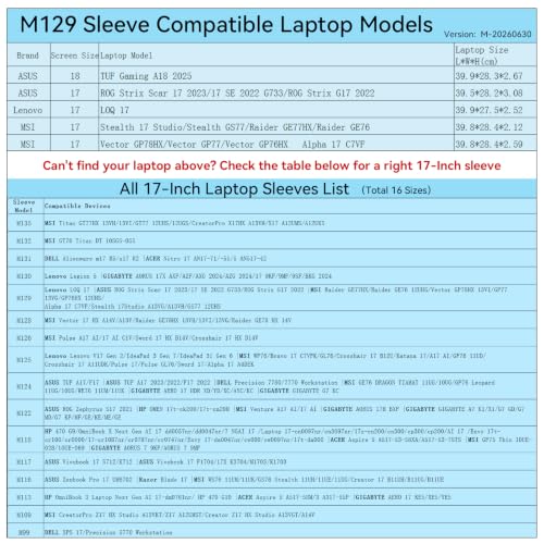 Image of Smatree M129 Hard Protective 17 inch Laptop Case for Lenovo /ASUS /MSI /Razer | Compatible for Lenovo LOQ, ASUS ROG Strix Scar /Strix /TUF A18, MSI Alpha /Stealth /Vector /Raider, Razer Blade 18 2025(X8326)