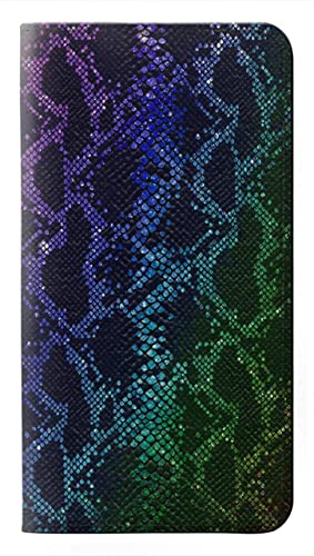 Housse cuir iPhone 15 rainbow snake : l'éclat de votre créativité