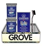 2x Goddard's Mild Scent Wrights Silver Cream 18 oz Foam Bundle with Wipes Cloth + Detail Brush – Cleans Tarnish, Reaches Intricate Silver, Leaves Protective Barrier – Gift Set (5 Items)